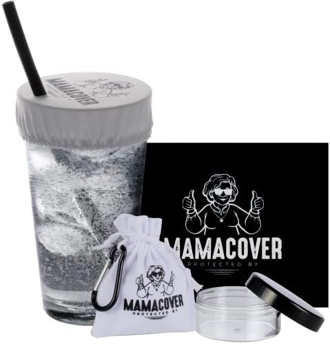 MamaCover Çivili İçecek Önleme İçecek kapağı | Alkolün İlaca Karşı Korunması için içecek Kapakları Çivili / Beyaz 5,75 x