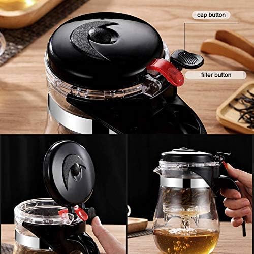 Isıya dayanıklı cam çaydanlık Çin Kung Fu çay seti su ısıtıcısı kahve bardağı Makinesi uygun Ofis demlik (Boyut : 1000 ml)