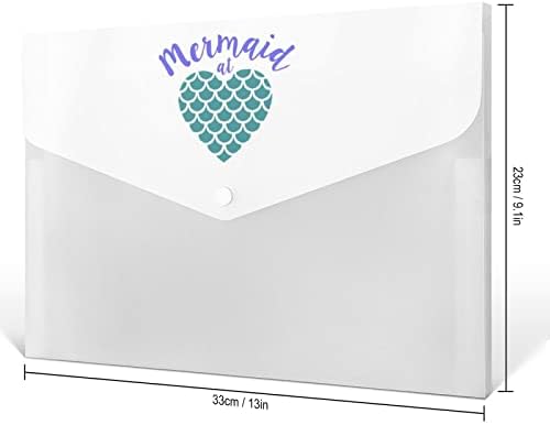 Mermaid Kalp Plastik Renkli Dosya Klasörü 6 Cepler Organizatör Akordeon Tutucu Belge Ev Ofis için