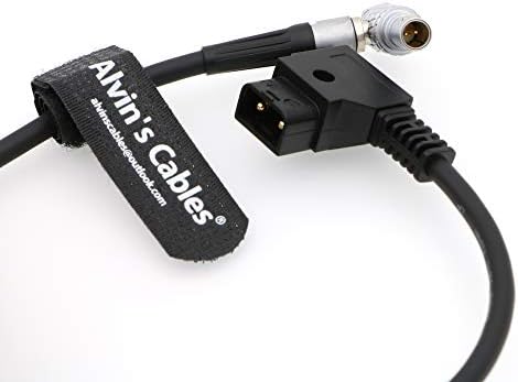 Alvin'in Kabloları Z CAM E2 S6 F6 Güç Kablosu 90 Derece Sağ Açı 2 Pin Erkek D tap Kablosu