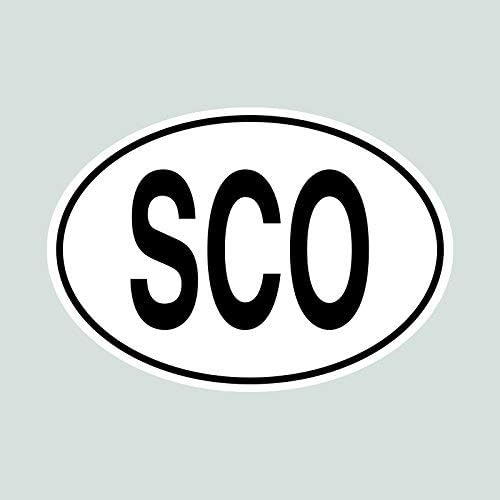 SCO İskoçya Ülke Kodu Oval Sticker Çıkartma Vinil abd'de Yapılan