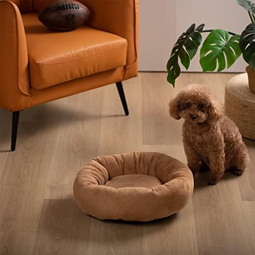 KASENTEX köpek yatağı, Büyük Köpekler için Yuvarlak köpek yatağı s, Çörek köpek yatağı ve Kedi Yatağı Kaymaz ve Makinede