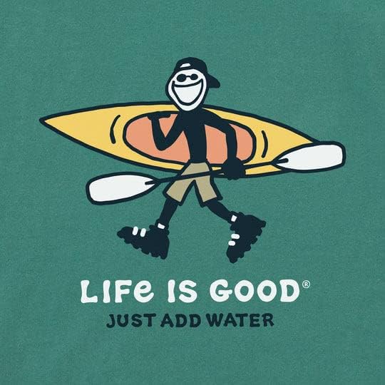 Hayat güzeldir. Erkek Jake Sadece Su Kayağı SS Kırıcı Tee Ekleyin, Ladin Yeşili, Küçük