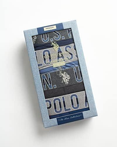 U. S. Polo Assn. Erkek İç Giyim - Konfor Kılıflı Performanslı Streç Boxer Külot (4'lü Paket)