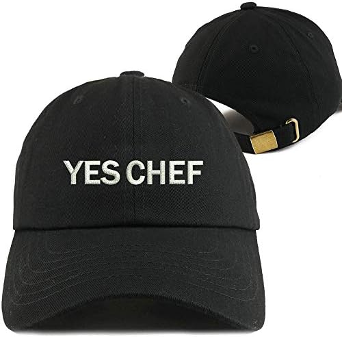 İşlemeli Baba Şapkası Komik Metin Klasik Polo Tarzı Siyah Beyzbol Şapkası EVET Şef