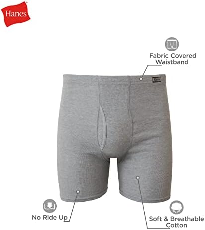 Hanes erkek İç Çamaşırı Boxer Külot Paketi, Pamuk ComfortSoft Boxer Kısa Erkekler için, Nem Esneklik Nefes, Çoklu Paket