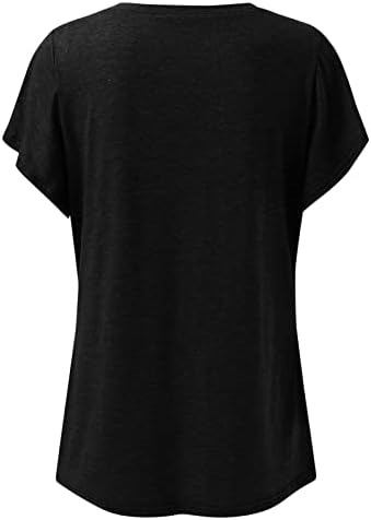 Kadın Uzun Kollu Gömlek Bayan Üstleri O Boyun Kısa Kollu Gömlek Yaz Rahat T Shirt Bluzlar Çizgili Bayan
