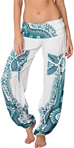Kadınlar için Harem pantolon Hippi Bohem Rahat Çingene Pantolon, İdeal Yoga Pantolon-Baggy Boho Harem pantolon