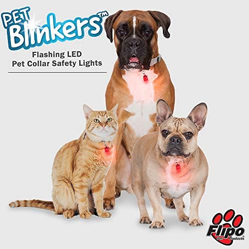 Flıpo Group Pet Blinkers Klipsli LED Güvenlik ışığı, Yanıp Sönen LED Renk Değiştiren Pet Yaka Güvenlik ışıkları, Köpekler