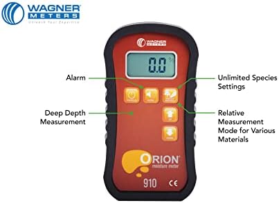 Wagner Metre Orion ® 910 İğnesiz Ahşap Nem Ölçer (Arkadan Aydınlatmalı)