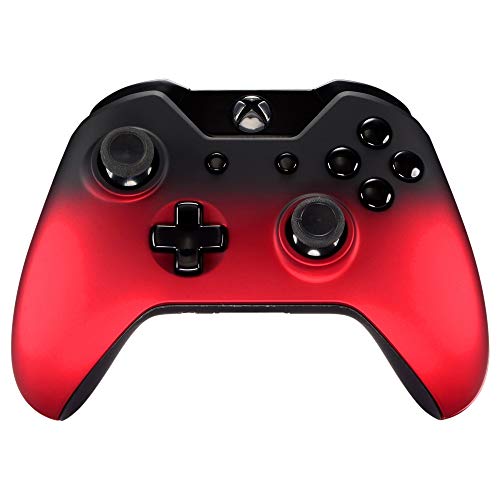 eXtremeRate Gölge Kırmızı Yumuşak Dokunmatik ön kapak Shell Faceplate Yedek Parçalar yan korkuluklar Paneli Xbox One Standart