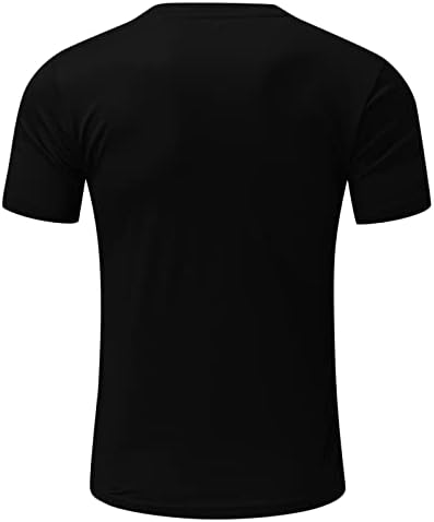 MIASHUI Erkekler Koşu Gömlek Erkek Yaz Moda Rahat Yuvarlak Boyun Küçük Baskı T Shirt Kısa Uzun Kollu Egzersiz Gömlek
