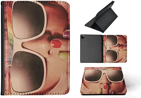 Hipster Retro Kız Güneş Gözlüğü FLİP Tablet KILIF Kapak Apple İPAD PRO için 11 (2018) (1ST GEN) / İPAD PRO 11 (2020) (2ND