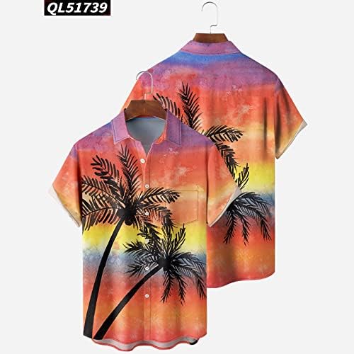 2023 Yeni Çiçek Kısa Kollu Gömlek erkek Yaz Plaj Tarzı Rahat Rahat Tembel Gömlek Yoga Giyim Seti
