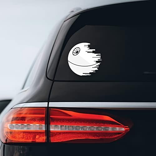Ölüm Yıldızı siluet Sticker Çıkartma dizüstü araba dizüstü 5.5 x 5.5 (Beyaz)