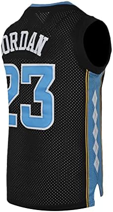 Klasik erkek Forması Kuzey Carolina23 Basketbol Forması Dikişli Mavi / Beyaz / Siyah basketbol tişörtü S-XXL