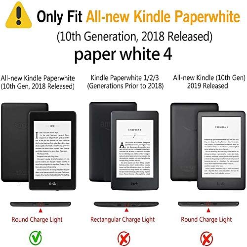 Kindle Paperwhite Kılıf ile Uyumlu Kılıf 10. Nesil 2018'e Uyar E-Kitap Okuyucu Kapakları Akıllı Aksesuarlar PU Deri Kindle