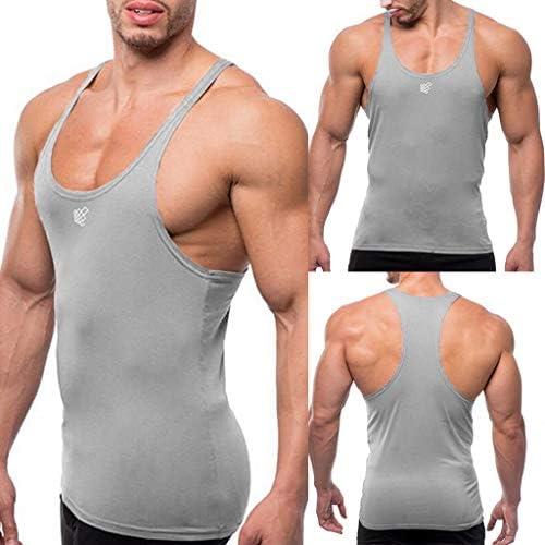 Dgoopd erkek Slim-Fit Tank Top Egzersiz Kolsuz Gömlek Atletik Egzersiz spor kolsuz tişört Rahat Vücut Geliştirme Kas Gömlek