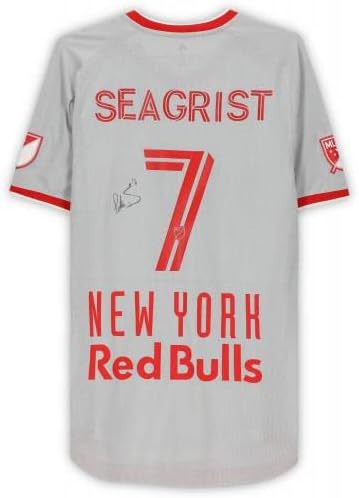 Patrick Seagrist New York Red Bulls İmzalı Maç - 2020 MLS Sezonundan İkinci El 7 Gri Forma-İmzalı Futbol Formaları