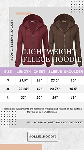 OLLİE ARNES Kadın Tam Fermuarlı Moda Kapüşonlu Sweatshirt-Uzun Kollu Sweatshirt Ceketler