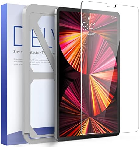 DELV CHONG için iPad Pro 11 inç Ekran Koruyucu 1 Paket Temperli Cam Kurulum Aracı-Anti-Scratch-10H Sertlik Cam