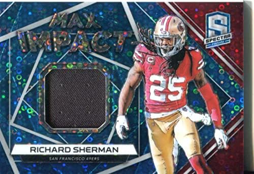 Richard Sherman 2019 Spectra Oyun Yıpranmış Jersey Kartı 22/99-İmzasız NFL Oyun Kullanılmış Formalar