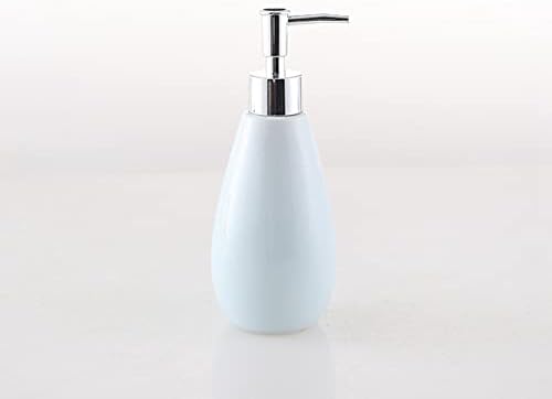 Banyo Mutfak için Pompalı HUİJİE Seramik Sabunluk-360Ml Avrupa Düz Renk Losyon Şişesi, Doldurulabilir Sıvı Şişeler Bileklik