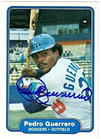 İmza Deposu 585547 Pedro Guerrero İmzalı Beyzbol Kartı-Los Angeles Dodgers 1982 Fleer-No. 7