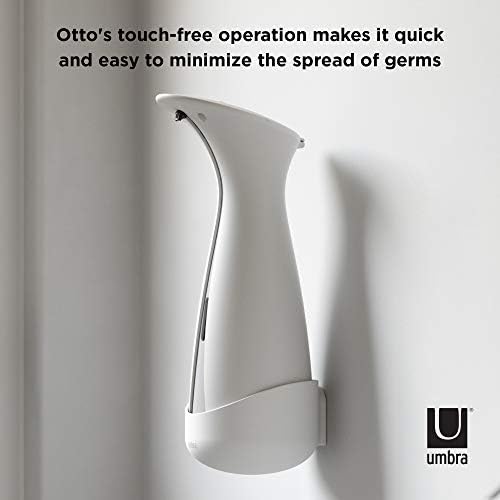 Umbra Otto Otomatik Sabunluk Fotoselli, Mutfak veya Banyo için Eller Serbest Pompa, Normal, Beyaz