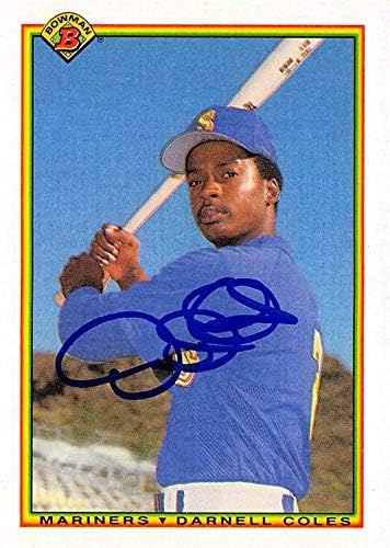 İmza Deposu 623048 Darnell Coles İmzalı Beyzbol Kartı-Seattle Mariners - 1990 Bowman No. 480