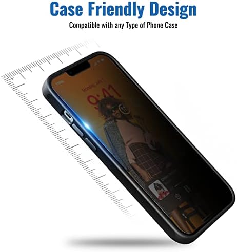 NEEPART 3 Paket Gizlilik Ekran Koruyucu için iPhone 14 Plus / iPhone 13 Pro Max [6.7 inç], Anti Casus Özel Temperli Cam Filmi,