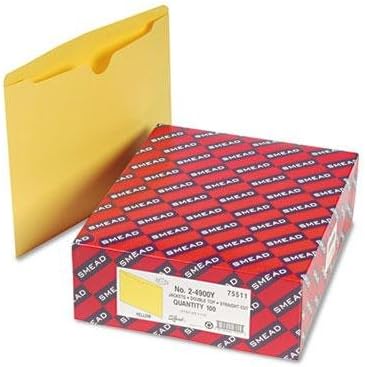 Smead 75511 Renkli File Ceketler Takviyeli 2 Katlı Sekme Harfli 11Pt Sarı 100 / Kutu