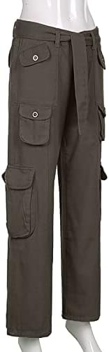 Kadınlar için kot pantolon, Y2K Low Rise Pantolon Pantolon Düğmesi Zip Up Çan Alt Retro Geniş Bacak Düz Düz Bacak Cepler