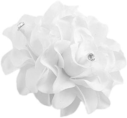Ceviz 1 Adet Kristal Çiçek saç tokası Çiçek Tarzı Beyaz BarretteWedding Saç Takı Nedime saç aksesuarları (Renk: A, Boyut