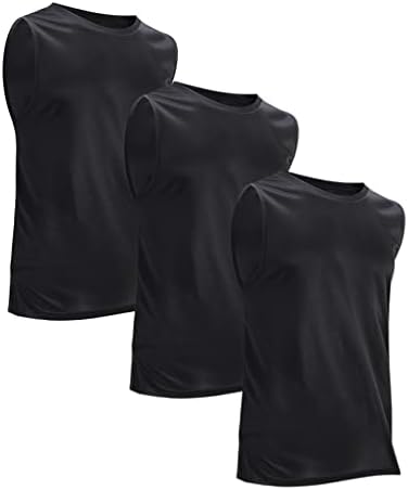 Pilamor Erkek Tankı Üstleri 3 Paket, Kolsuz Gömlek erkek Spor, Hızlı Kuru spor salonu için üst giyim Erkekler için