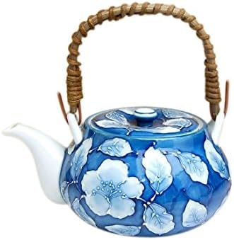 Japon Çaydanlık Seramik Dobin 20.3 oz Arita Imari tesisat japonya'da Yapılan Porselen Çaydanlık Yeşil Çay için Kyou botan