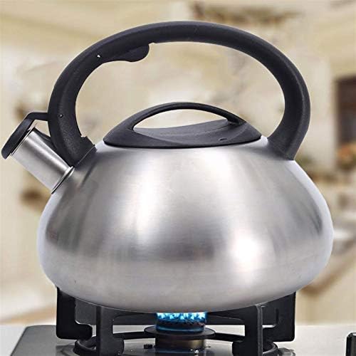 MXGLBFH çay su ısıtıcısı soba üstü düdük,Ergonomik saplı Paslanmaz Çelik cilalı çaydanlık, ev mutfağı için çaydanlık (Renk: