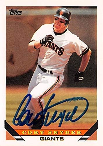 İmza Deposu 621772 Cory Snyder İmzalı Beyzbol Kartı-San Francisco Giants 1993 Topps-No. 254