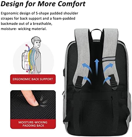 USB şarj portu ile MAXTOP Laptop sırt çantası Bookbag sırt Çantası Anti-hırsızlık [Suya dayanıklı] Erkekler Kadınlar için