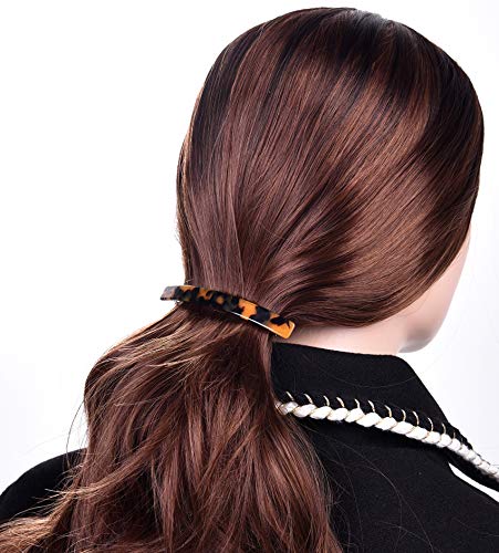 FSMILING 4 uzun Sıska Saç Tokalarım Büyük otomatik saç tokası Kaplumbağa Kabuğu saç aksesuarları Kadınlar Kızlar İçin Kalın