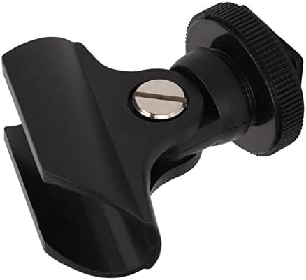 Mikrofon Sıcak Ayakkabı Klipsi, Evrensel Uygun 1.95 cm Mikrofon Klip Tutucu Ayarlanabilir Plastik DSLR Kamera için