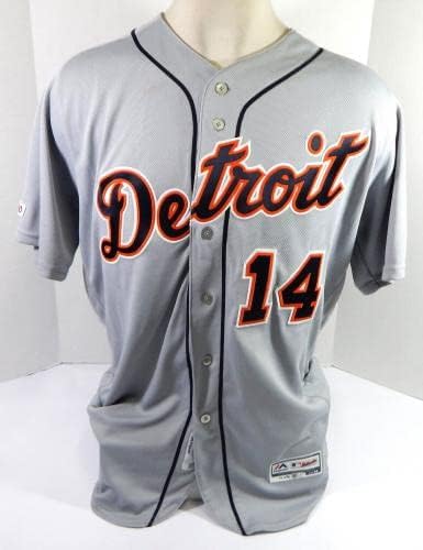 2019 Detroit Tigers Christin Stewart 14 Oyun Verilmiş Gri Forma MLB 150 P 48 1-Oyun Kullanılmış MLB Formaları