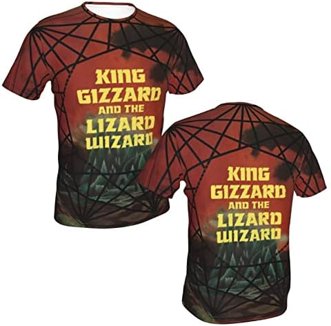 Kral Taşlık ve Kertenkele Sihirbazı T Shirt Erkek Spor Polyester Gömlek Mens Egzersiz Gömlek Altında