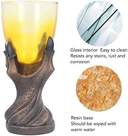 Cam Bardak İçme Bardağı, Reçine Bazlı Korozyona Dayanıklı 3D Tek El Pençe Cam Bardak Mutfak İçin Benzersiz