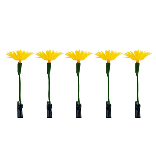 5 ADET Saç Klipleri Küçük Çim Saç Klipleri fasulye filizi Çiçek Saç Klipleri Komik saç aksesuarları Kaymaz Güneş Çiçek Sarı
